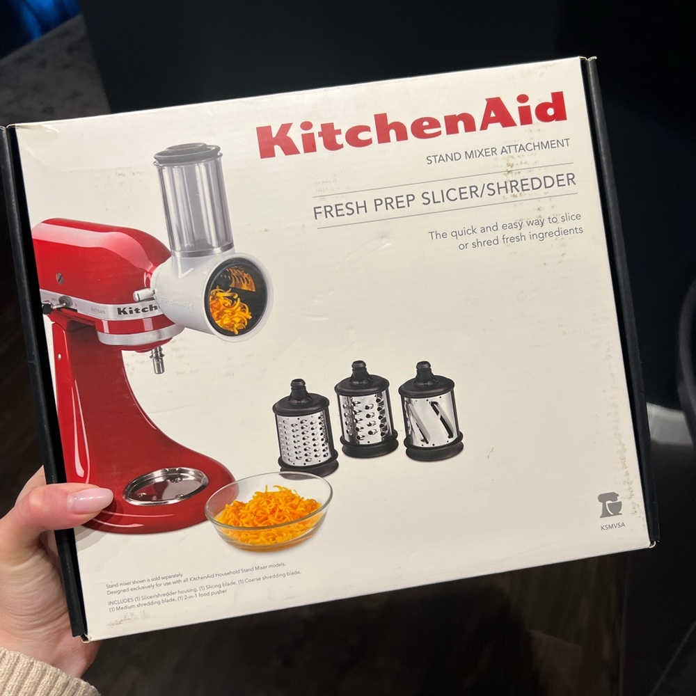 KitchenAid Red Stand Mixer Attachment - Fresh Prep Slicer/Shredder